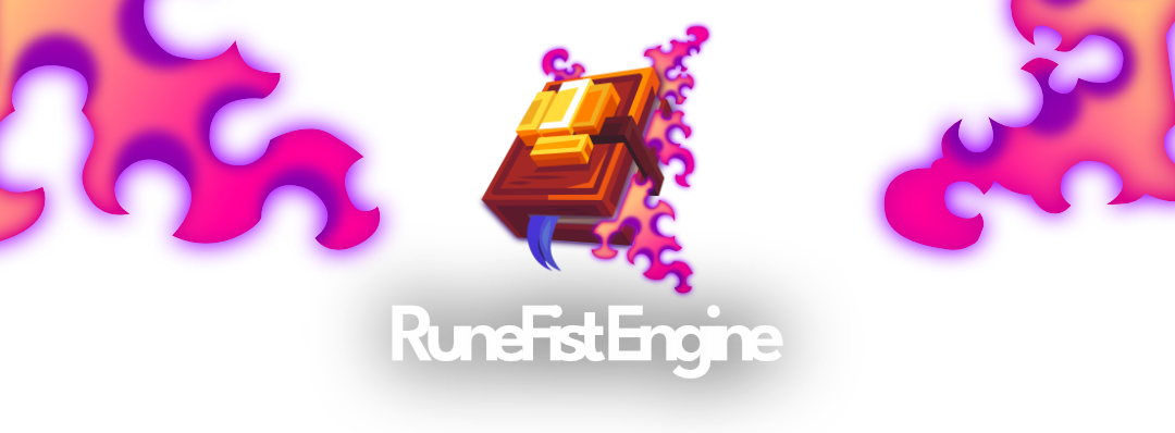 RuneFist Engine tome with purple and pink flames