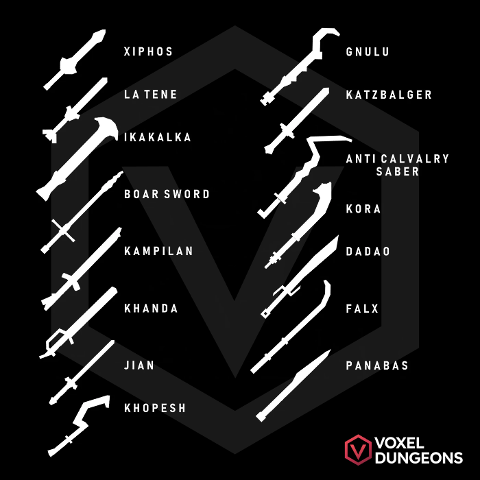 List of swords included